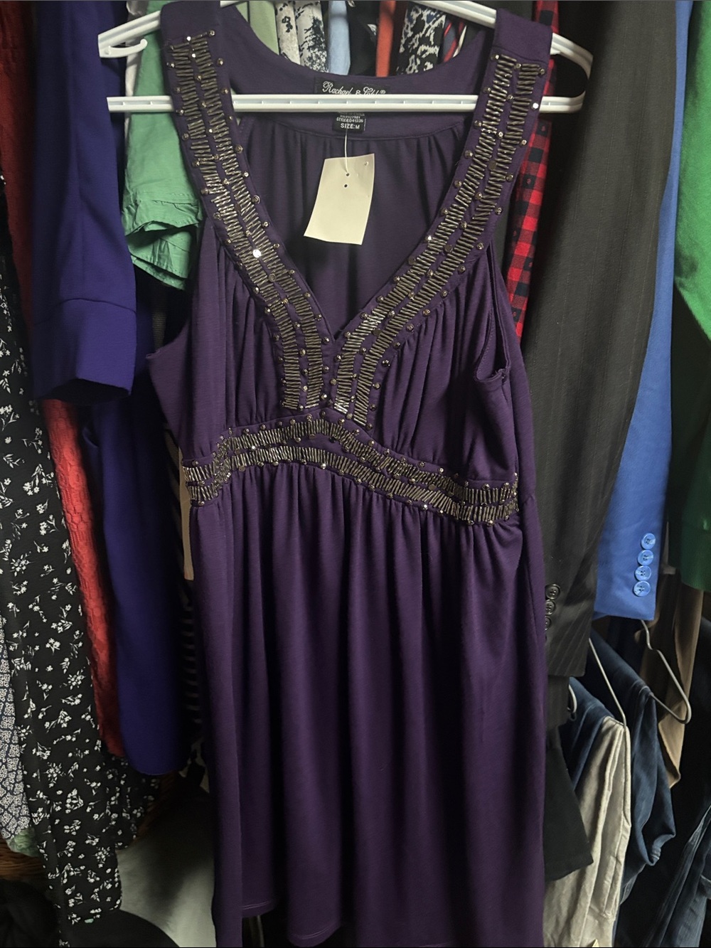 26. Rachel & Chloe NWT Purple Beaded Dress